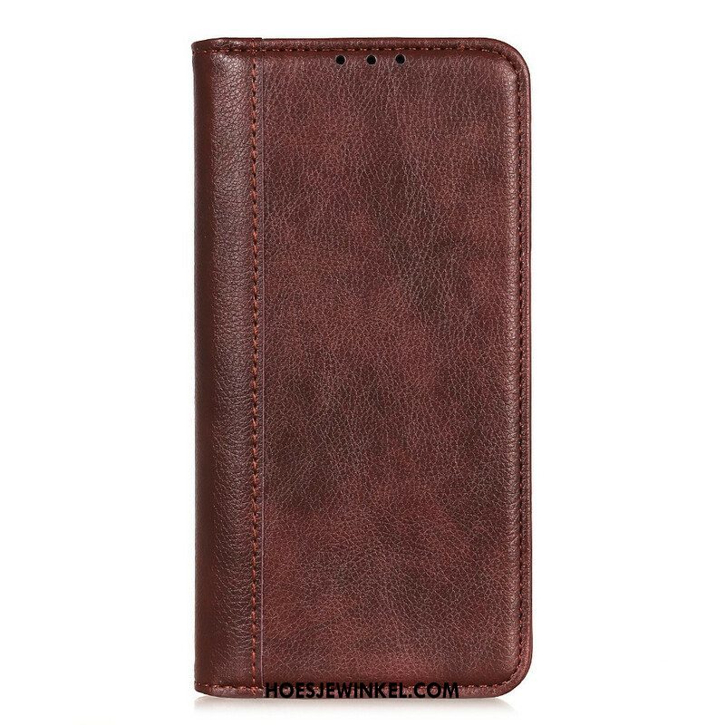 Bescherming Hoesje voor Samsung Galaxy S21 FE Folio-hoesje Elegantie Split Litchi Leer