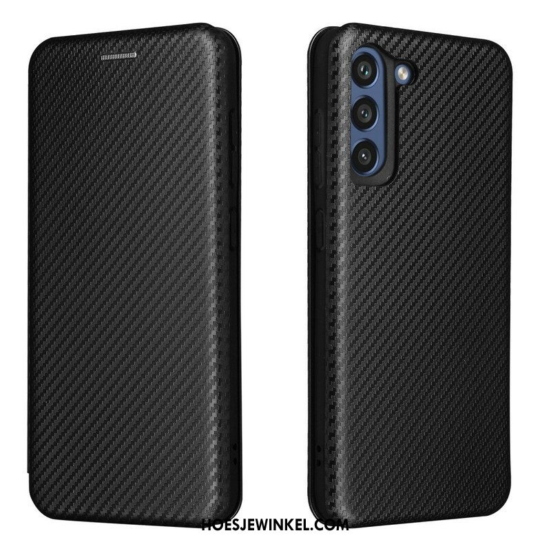 Bescherming Hoesje voor Samsung Galaxy S21 FE Folio-hoesje Koolstofvezel