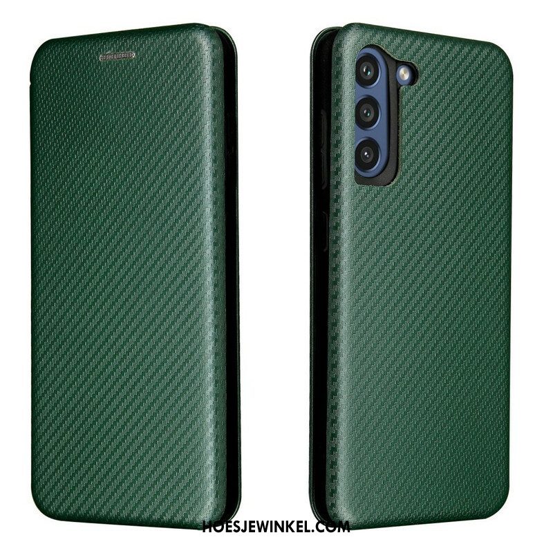 Bescherming Hoesje voor Samsung Galaxy S21 FE Folio-hoesje Koolstofvezel