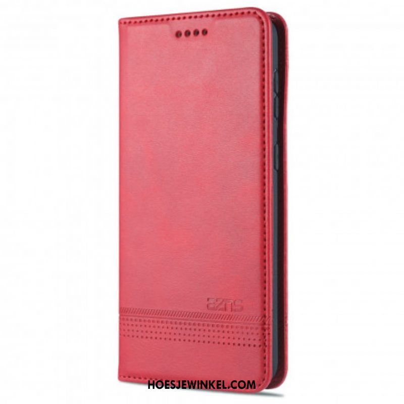 Bescherming Hoesje voor Samsung Galaxy S21 Ultra 5G Folio-hoesje Azns Leerstyling