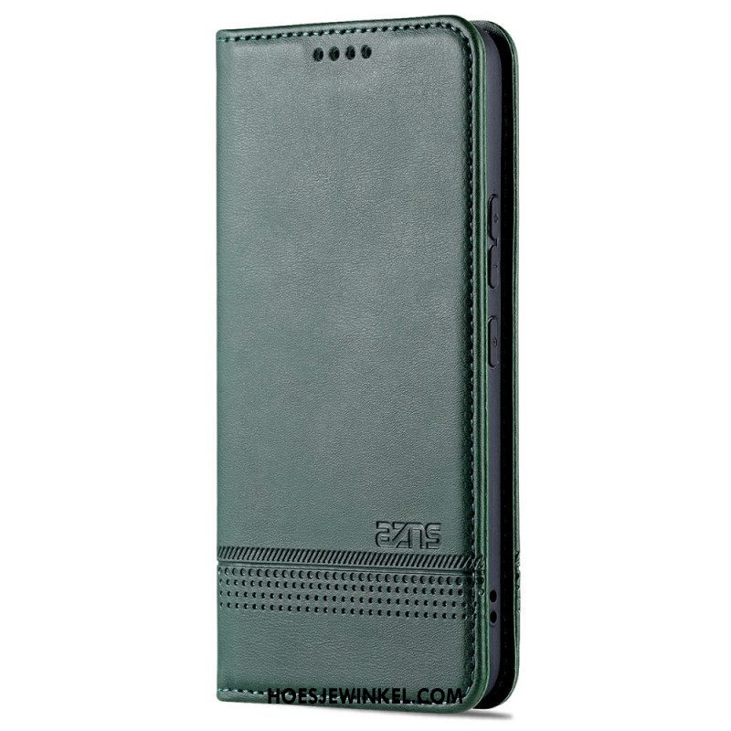 Bescherming Hoesje voor Samsung Galaxy S22 5G Folio-hoesje Azns Leerstyling