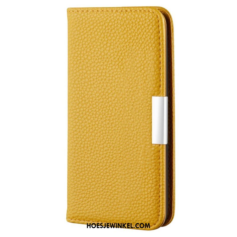 Bescherming Hoesje voor Samsung Galaxy S22 5G Folio-hoesje Imitatieleer Litchi Ultra Chic