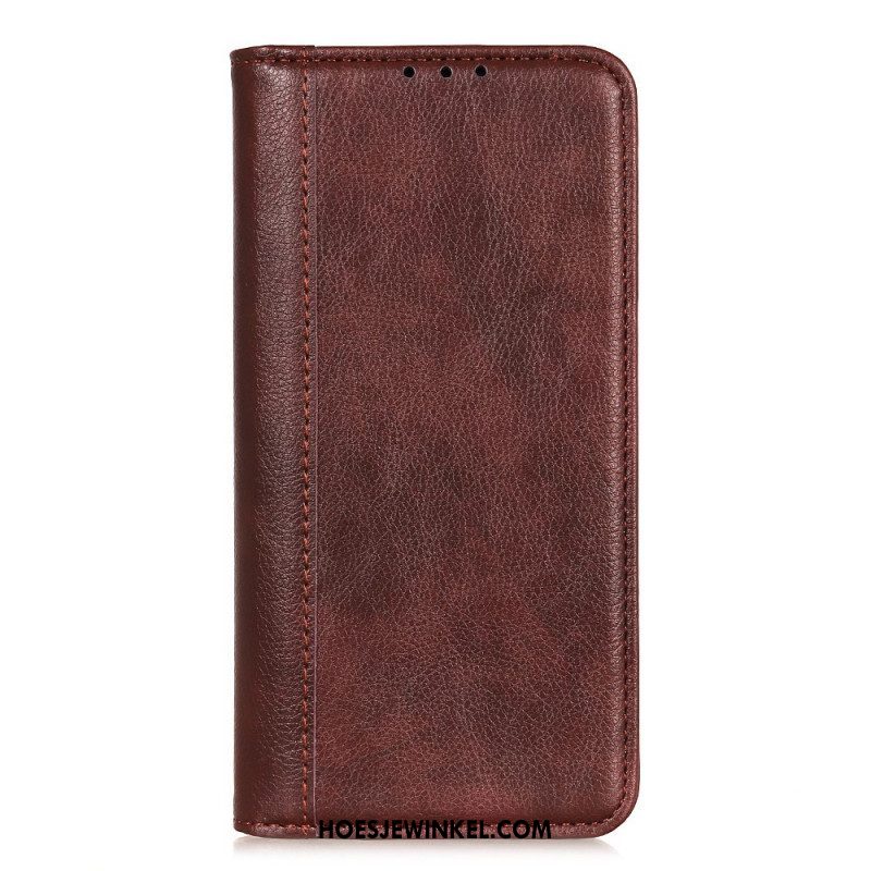 Bescherming Hoesje voor Samsung Galaxy S22 Plus 5G Folio-hoesje Elegantie Split Litchi Leer