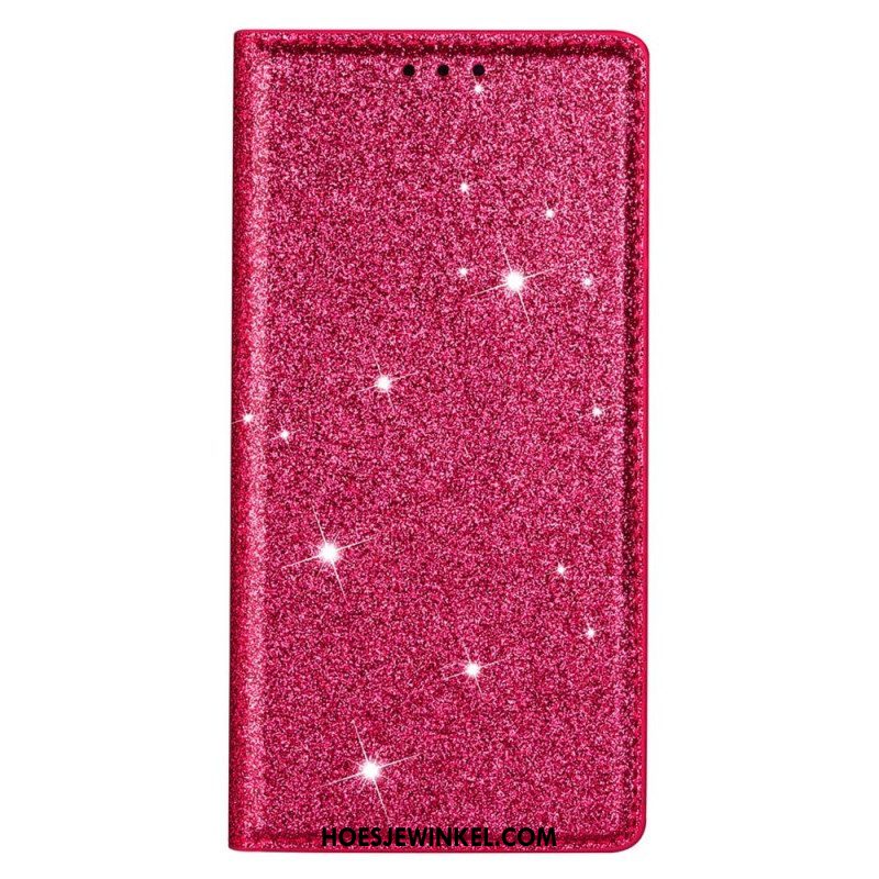 Bescherming Hoesje voor Samsung Galaxy S22 Plus 5G Folio-hoesje Paillettenstijl