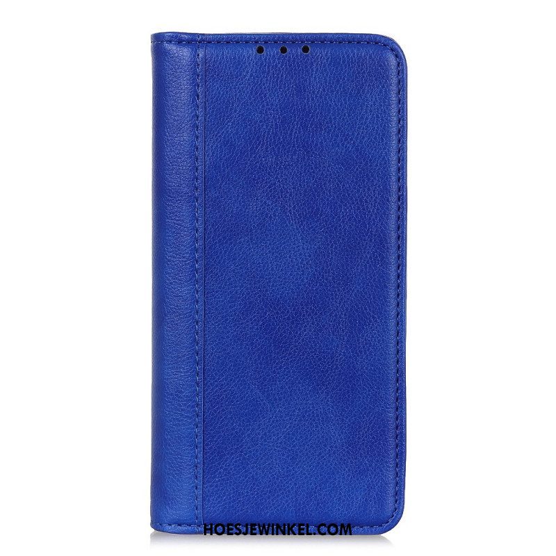 Bescherming Hoesje voor Samsung Galaxy S22 Ultra 5G Folio-hoesje Elegantie Split Litchi Leer