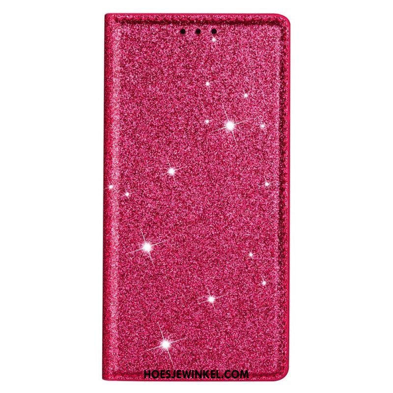 Bescherming Hoesje voor Samsung Galaxy S22 Ultra 5G Folio-hoesje Paillettenstijl