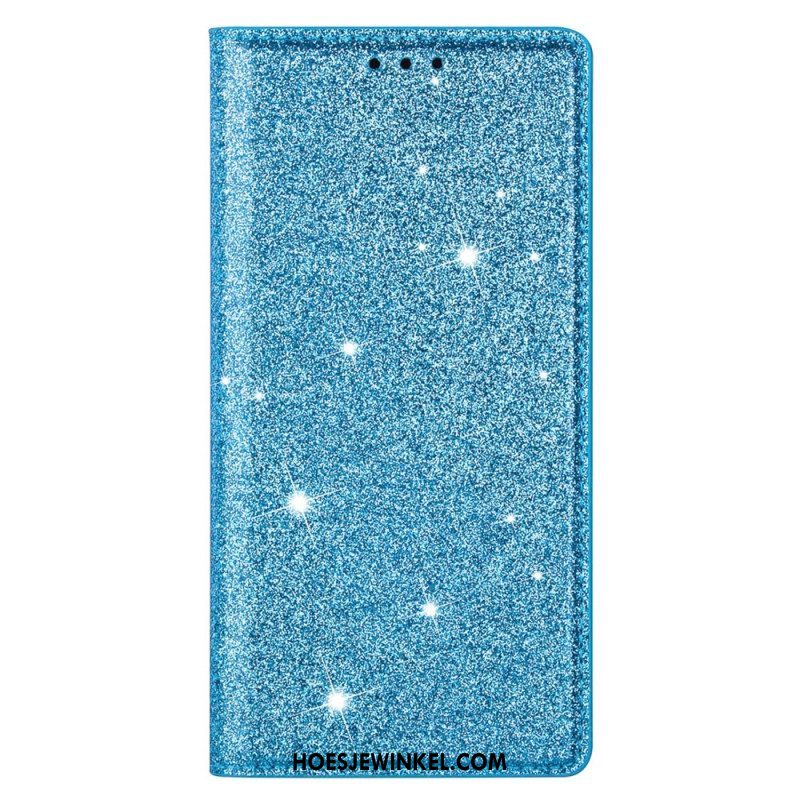 Bescherming Hoesje voor Samsung Galaxy S22 Ultra 5G Folio-hoesje Paillettenstijl