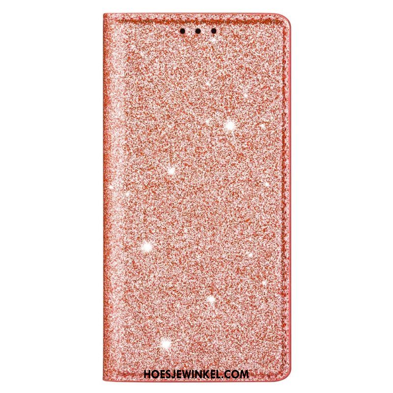 Bescherming Hoesje voor Samsung Galaxy S22 Ultra 5G Folio-hoesje Paillettenstijl