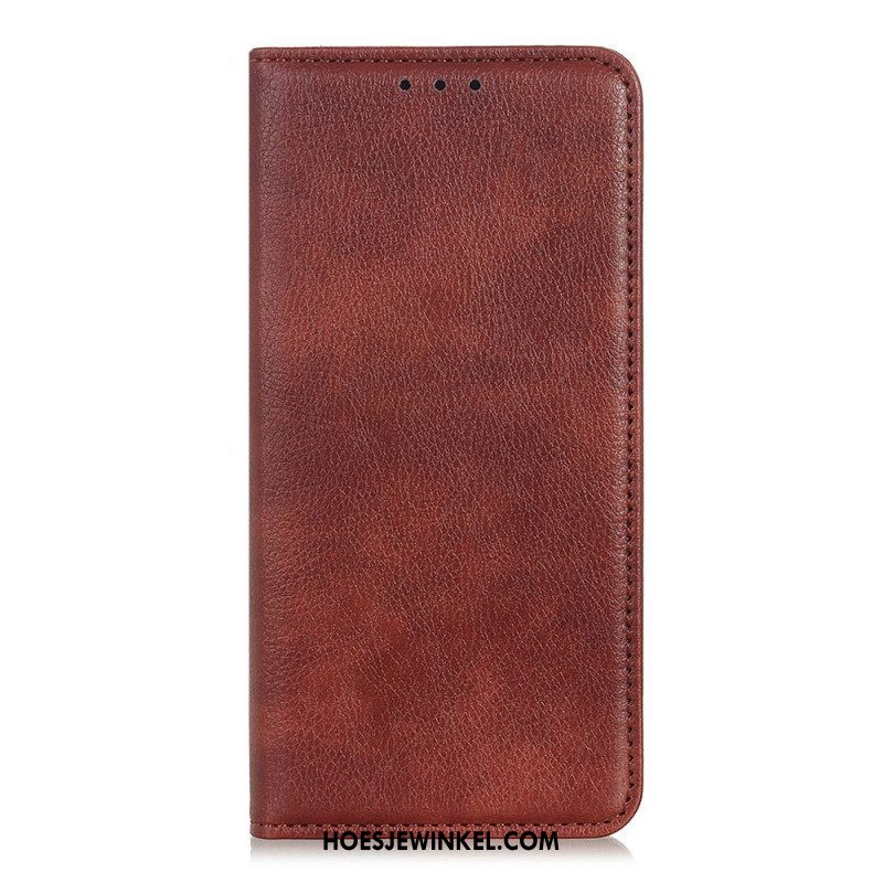 Bescherming Hoesje voor Samsung Galaxy S23 5G Folio-hoesje Litchi Splitleer