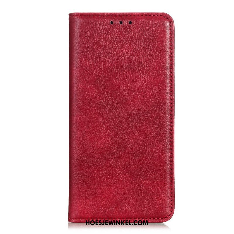 Bescherming Hoesje voor Samsung Galaxy S23 Plus 5G Folio-hoesje Litchi Splitleer