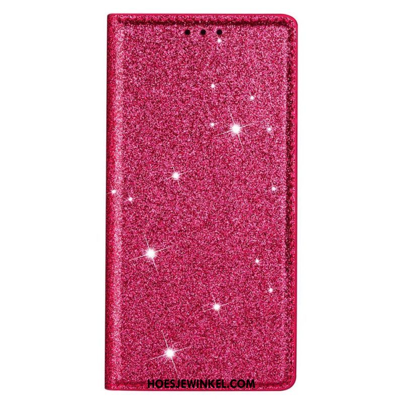 Bescherming Hoesje voor Samsung Galaxy S23 Plus 5G Folio-hoesje Paillettenstijl