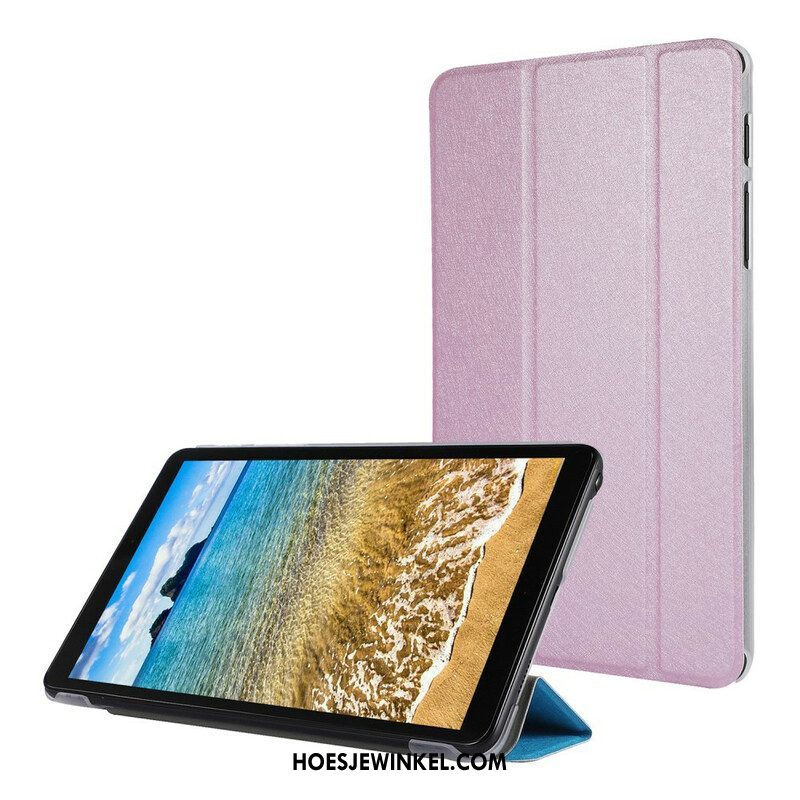 Bescherming Hoesje voor Samsung Galaxy Tab A7 Lite Zijdetextuur Van Imitatieleer