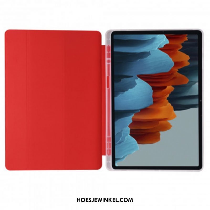 Bescherming Hoesje voor Samsung Galaxy Tab S8 Plus / Tab S7 Plus Siliconen En Kunstleer