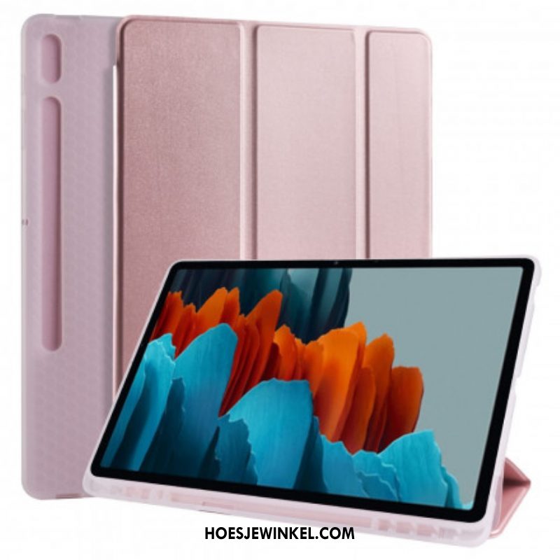 Bescherming Hoesje voor Samsung Galaxy Tab S8 Plus / Tab S7 Plus Siliconen En Kunstleer