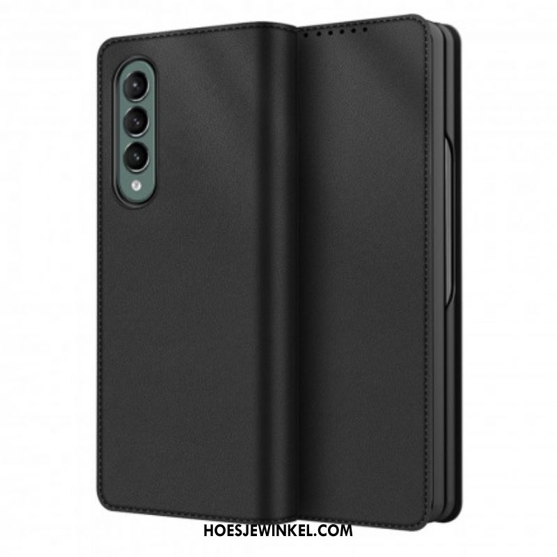 Bescherming Hoesje voor Samsung Galaxy Z Fold 3 5G Folio-hoesje Skin-touch Splitleer