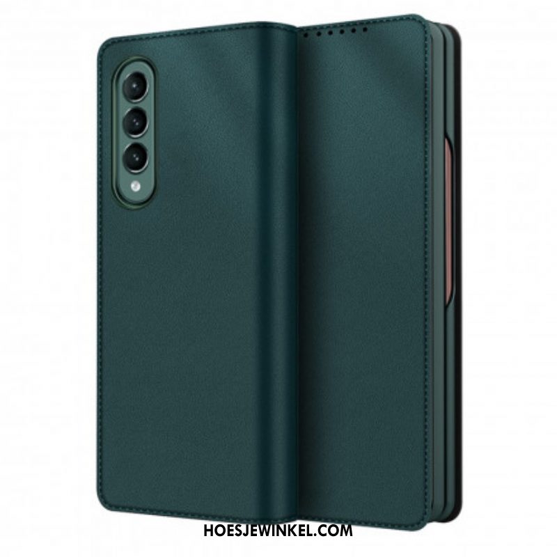 Bescherming Hoesje voor Samsung Galaxy Z Fold 3 5G Folio-hoesje Skin-touch Splitleer