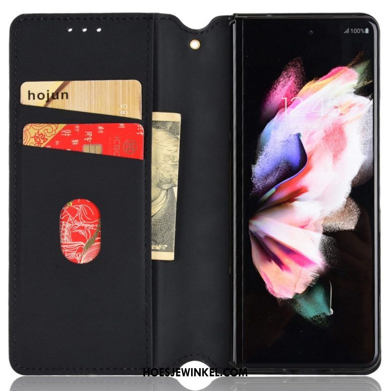 Bescherming Hoesje voor Samsung Galaxy Z Fold 4 Folio-hoesje 3d Kubus