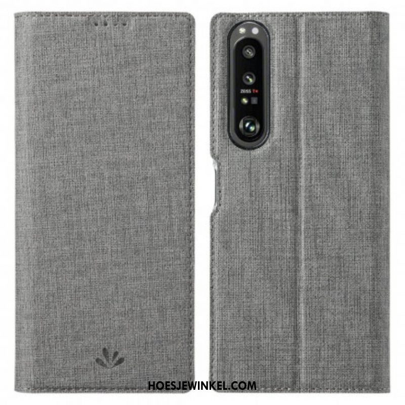 Bescherming Hoesje voor Sony Xperia 1 III Folio-hoesje Getextureerde Vili Dmx