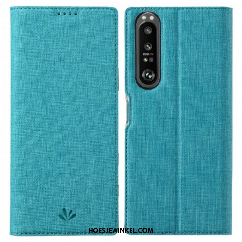 Bescherming Hoesje voor Sony Xperia 1 III Folio-hoesje Getextureerde Vili Dmx