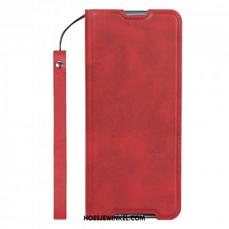 Bescherming Hoesje voor Sony Xperia 1 III Met Ketting Folio-hoesje Kunstleer Class Strappy