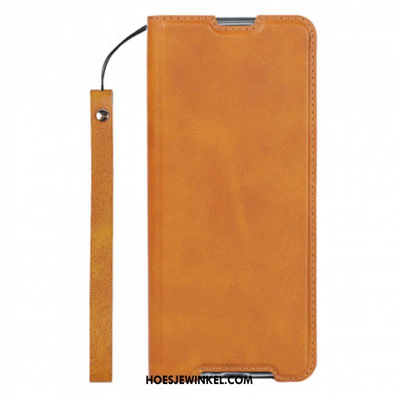 Bescherming Hoesje voor Sony Xperia 1 III Met Ketting Folio-hoesje Kunstleer Class Strappy