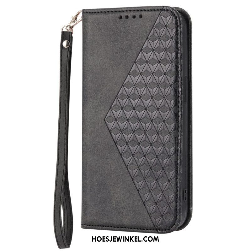 Bescherming Hoesje voor Sony Xperia 1 IV Folio-hoesje Leren Stijl Met 3d-patroon En Riem