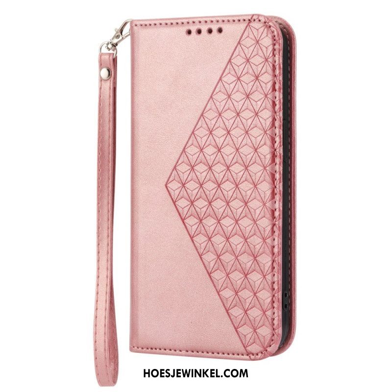 Bescherming Hoesje voor Sony Xperia 1 IV Folio-hoesje Leren Stijl Met 3d-patroon En Riem