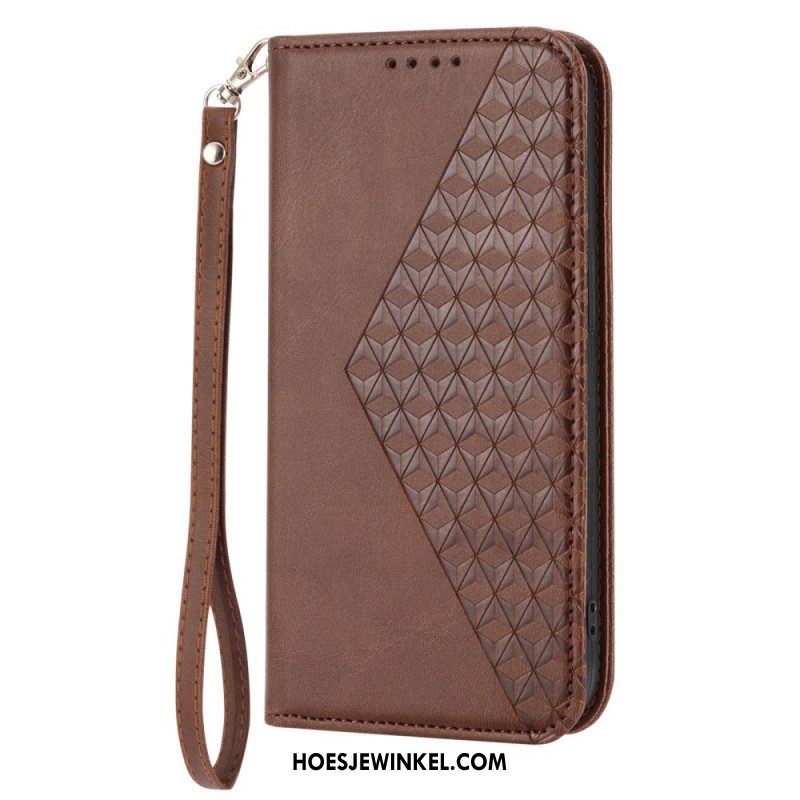 Bescherming Hoesje voor Sony Xperia 1 IV Folio-hoesje Leren Stijl Met 3d-patroon En Riem