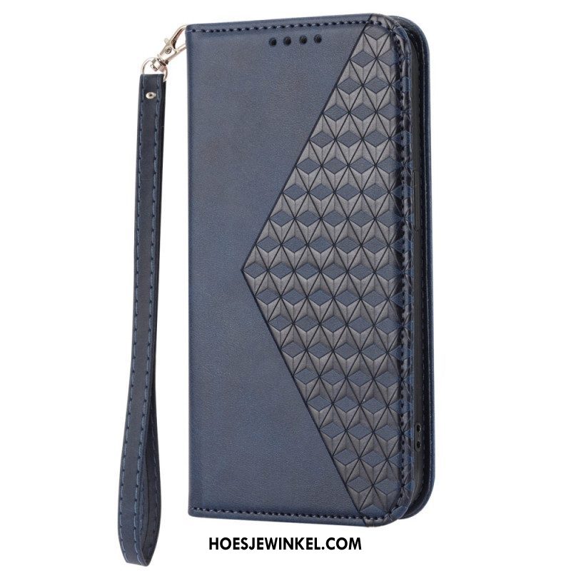 Bescherming Hoesje voor Sony Xperia 1 IV Folio-hoesje Leren Stijl Met 3d-patroon En Riem