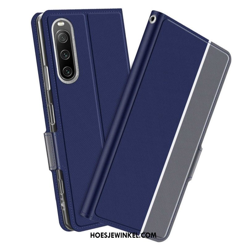 Bescherming Hoesje voor Sony Xperia 10 IV Folio-hoesje Tweekleurige Baiyu