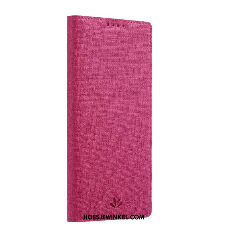 Bescherming Hoesje voor Sony Xperia 10 IV Folio-hoesje Vili-stoffentextuur