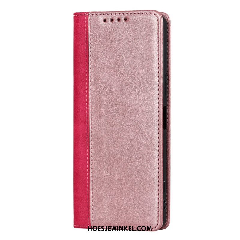 Bescherming Hoesje voor Sony Xperia 5 IV Folio-hoesje Tweekleurig Leereffect