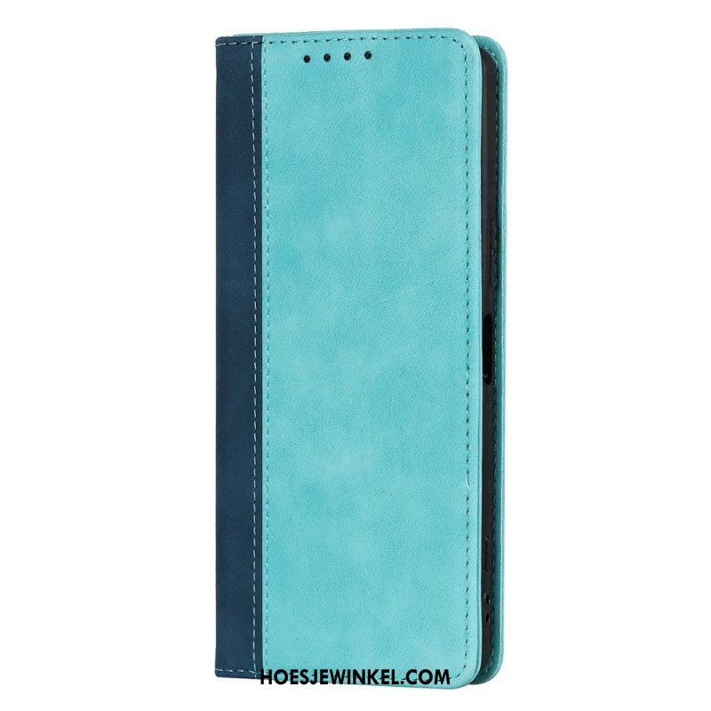 Bescherming Hoesje voor Sony Xperia 5 IV Folio-hoesje Tweekleurig Leereffect