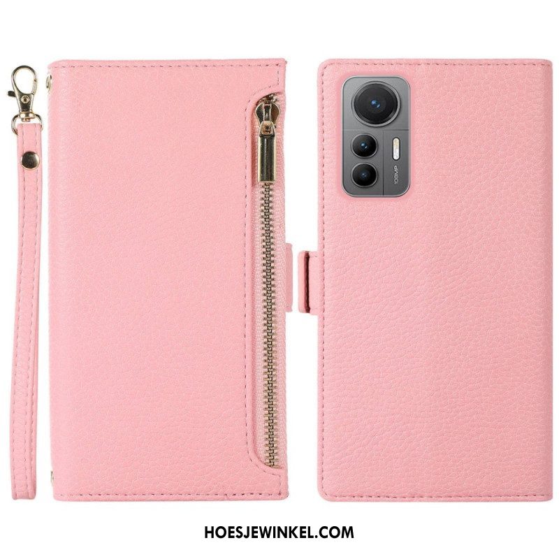 Bescherming Hoesje voor Xiaomi 12 Lite Folio-hoesje Voorvak En Draagkoord