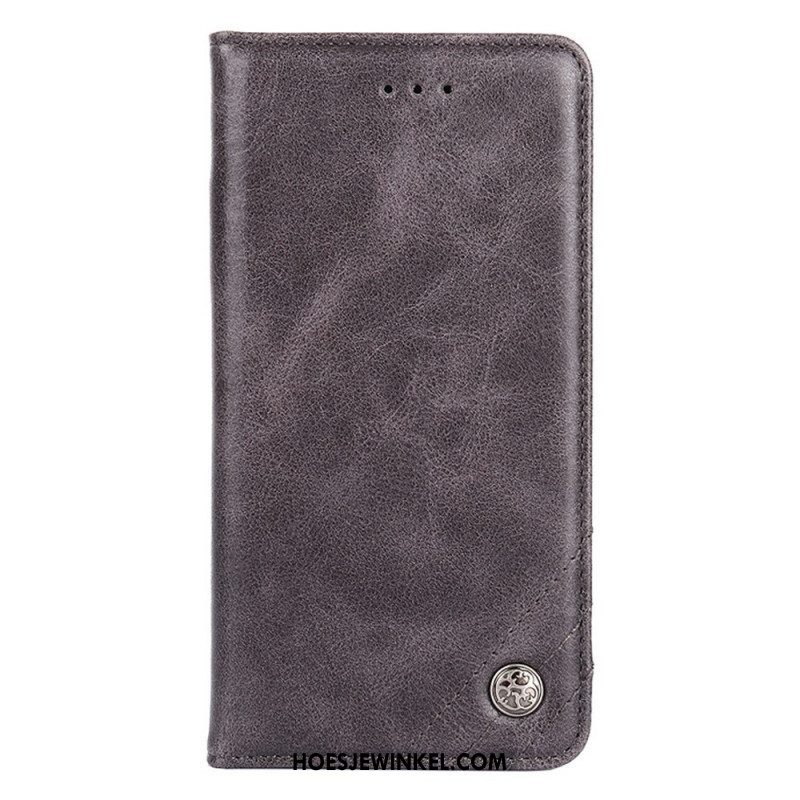 Bescherming Hoesje voor Xiaomi 12 Pro Folio-hoesje Stijl Lederen Klinknagel
