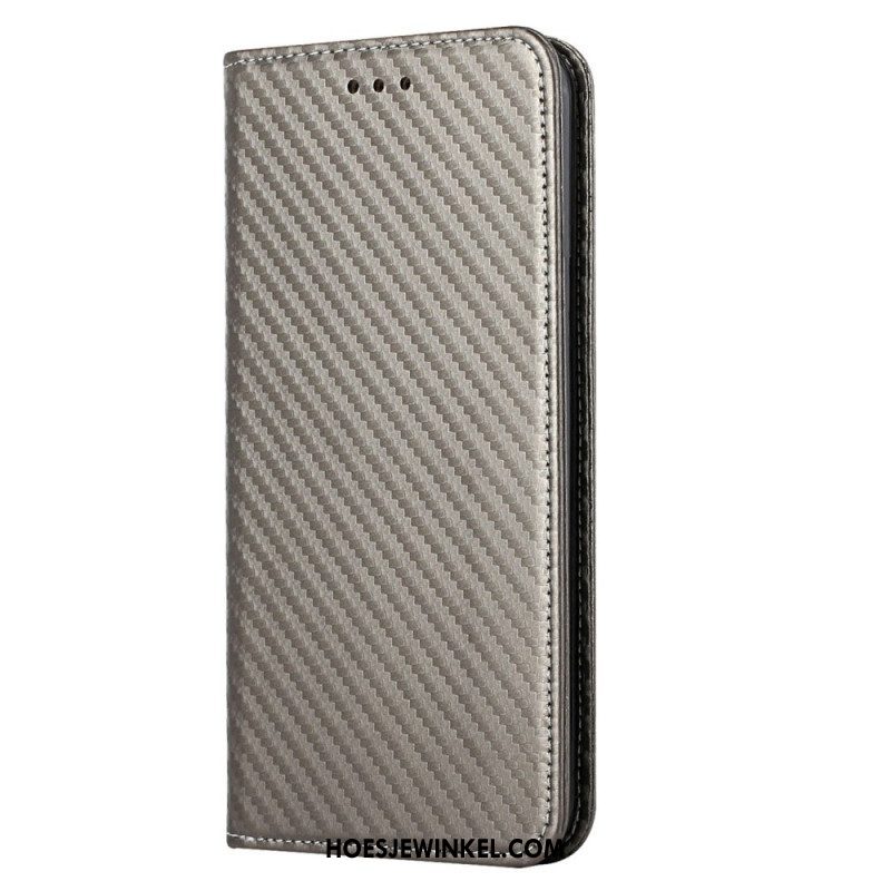 Bescherming Hoesje voor Xiaomi 12T / 12T Pro Folio-hoesje Koolstofvezel Met Koord