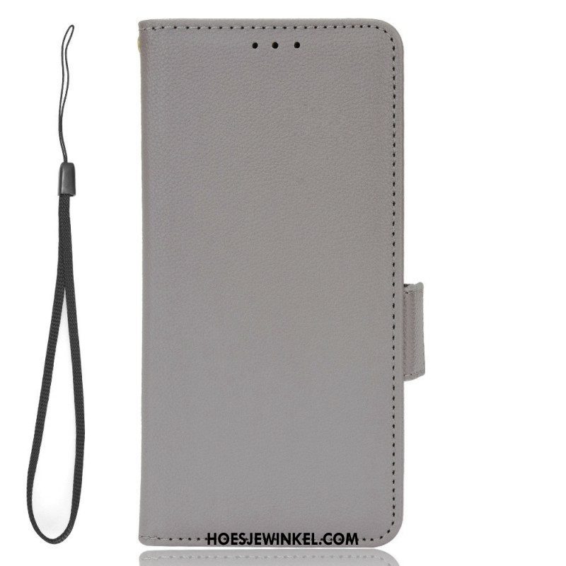 Bescherming Hoesje voor Xiaomi 12T / 12T Pro Folio-hoesje Leereffect Met Riem