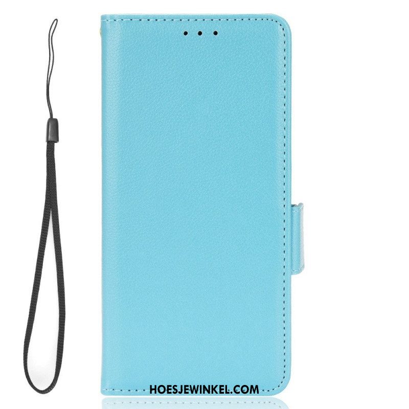 Bescherming Hoesje voor Xiaomi 12T / 12T Pro Folio-hoesje Leereffect Met Riem