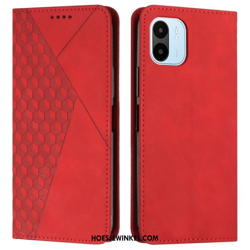 Bescherming Hoesje voor Xiaomi Redmi A1 Folio-hoesje Kubieke Stijl Skin-touch