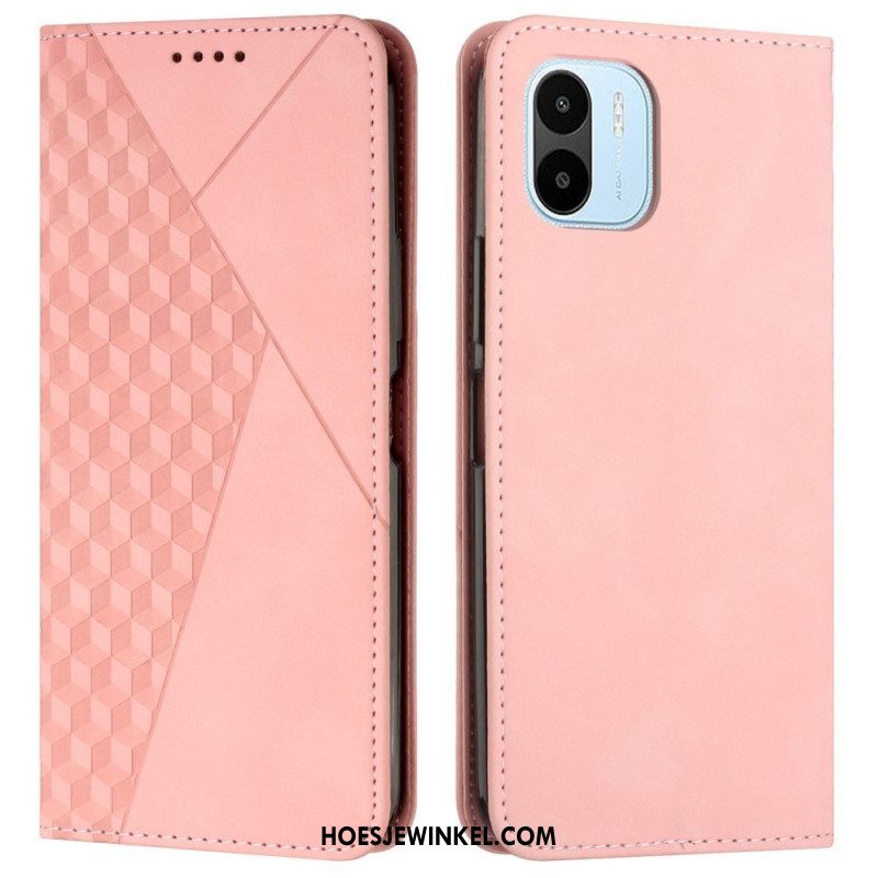 Bescherming Hoesje voor Xiaomi Redmi A1 Folio-hoesje Kubieke Stijl Skin-touch