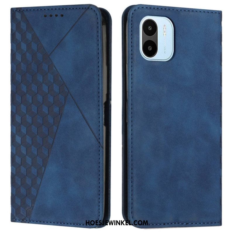 Bescherming Hoesje voor Xiaomi Redmi A1 Folio-hoesje Kubieke Stijl Skin-touch