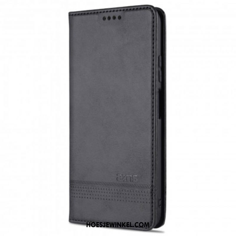 Bescherming Hoesje voor Xiaomi Redmi Note 10 / 10S Folio-hoesje Azns Leerstyling