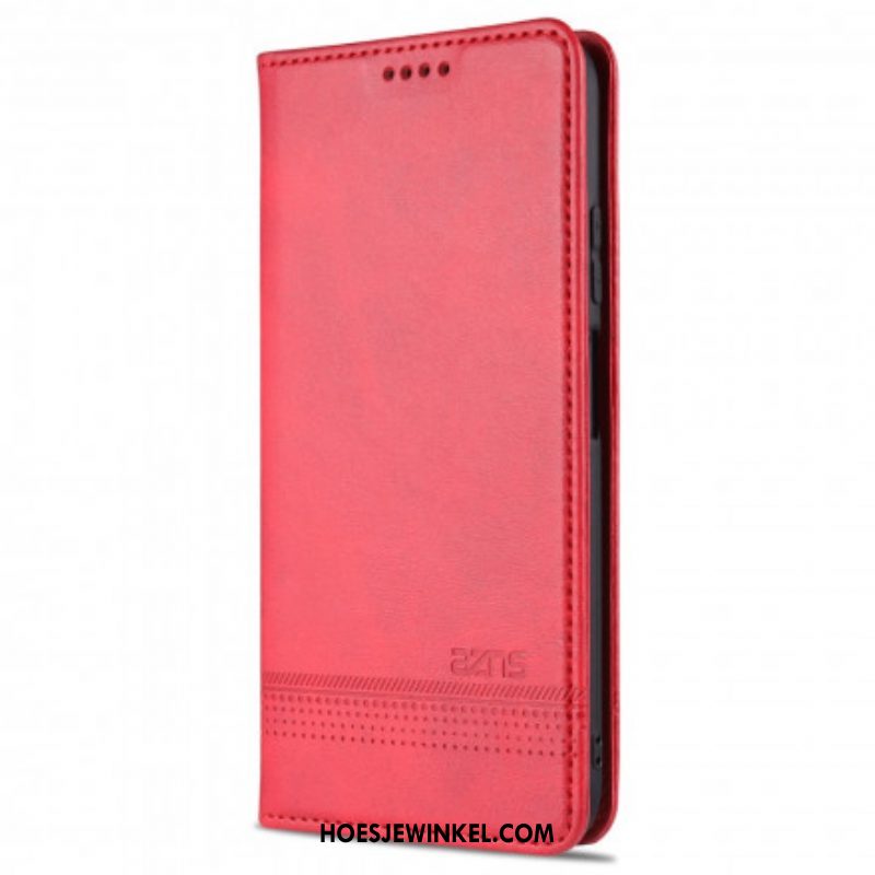 Bescherming Hoesje voor Xiaomi Redmi Note 10 / 10S Folio-hoesje Azns Leerstyling