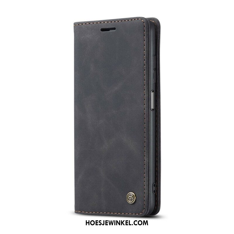 Bescherming Hoesje voor Xiaomi Redmi Note 10 / 10S Folio-hoesje Caseme Leereffect