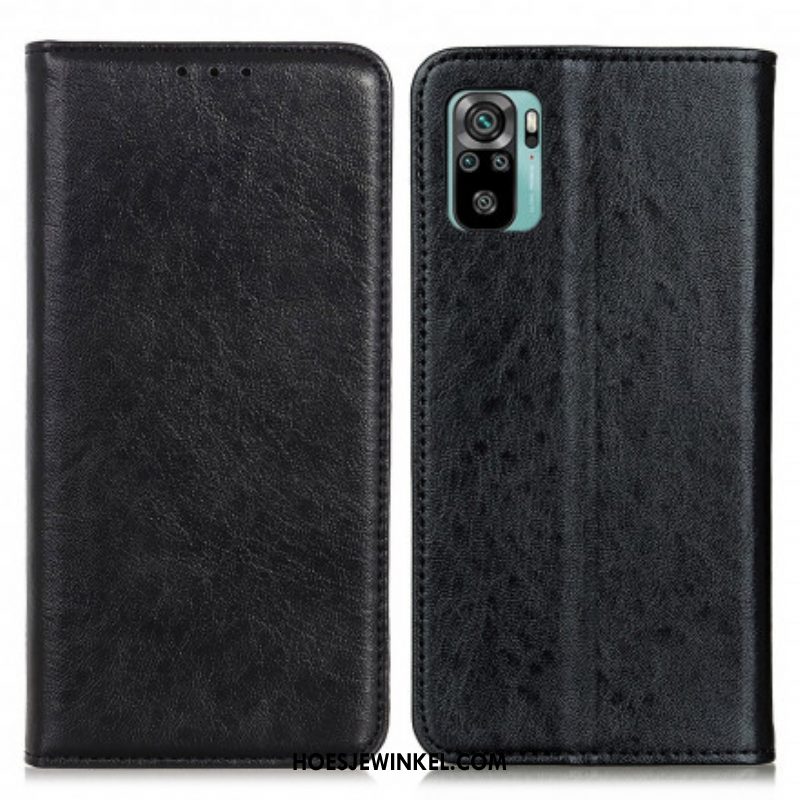 Bescherming Hoesje voor Xiaomi Redmi Note 10 / 10S Folio-hoesje Getextureerd Leereffect