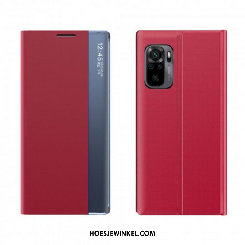 Bescherming Hoesje voor Xiaomi Redmi Note 10 / 10S Getextureerd Kunstleer