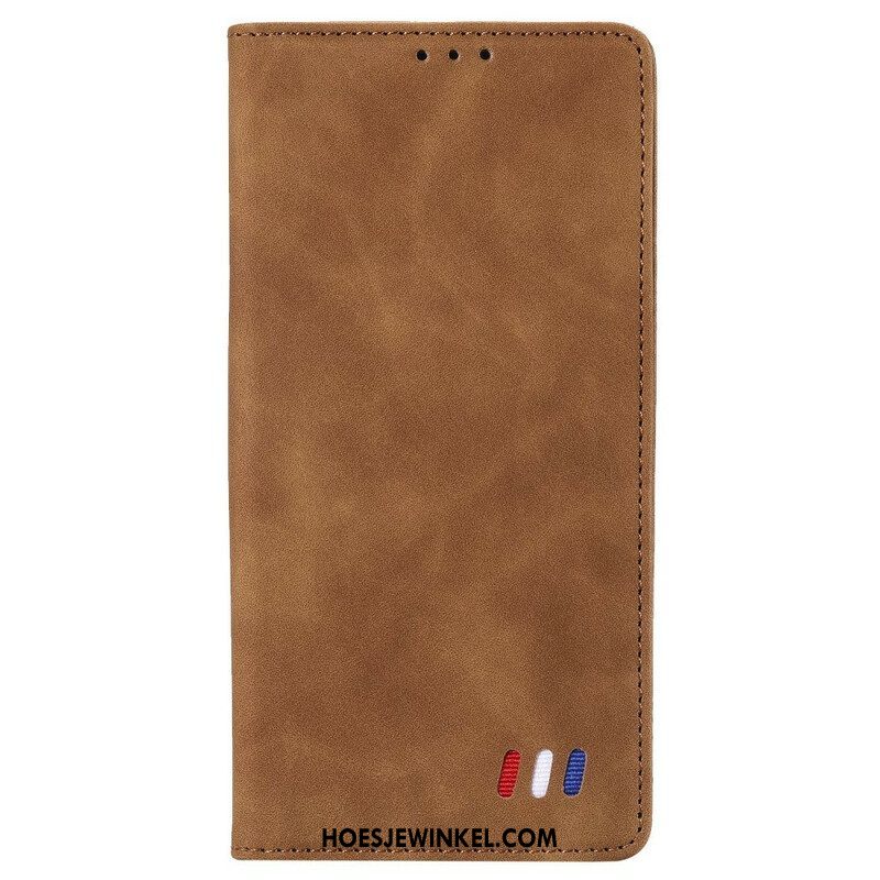 Bescherming Hoesje voor Xiaomi Redmi Note 10 5G Folio-hoesje Driekleurige Lederen Stijl