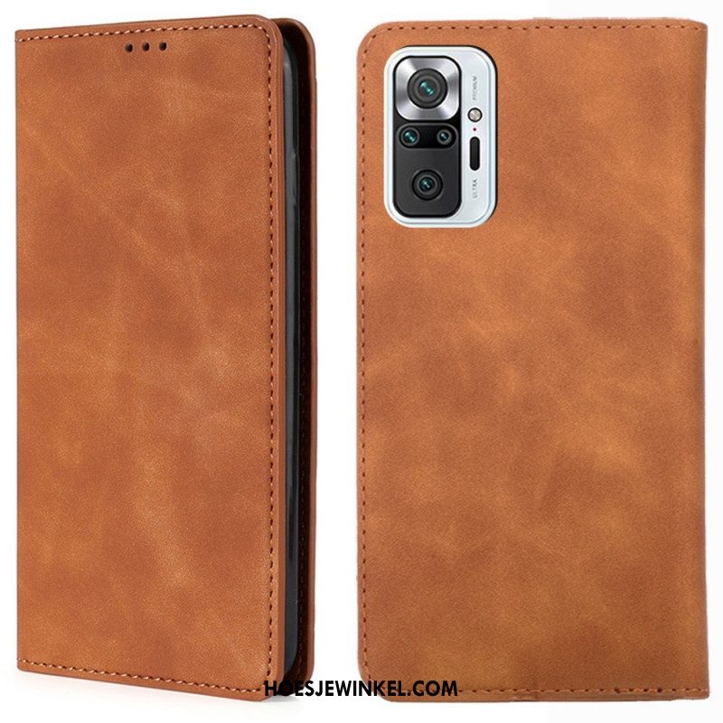 Bescherming Hoesje voor Xiaomi Redmi Note 10 Pro Folio-hoesje Klassieke Huidaanraking