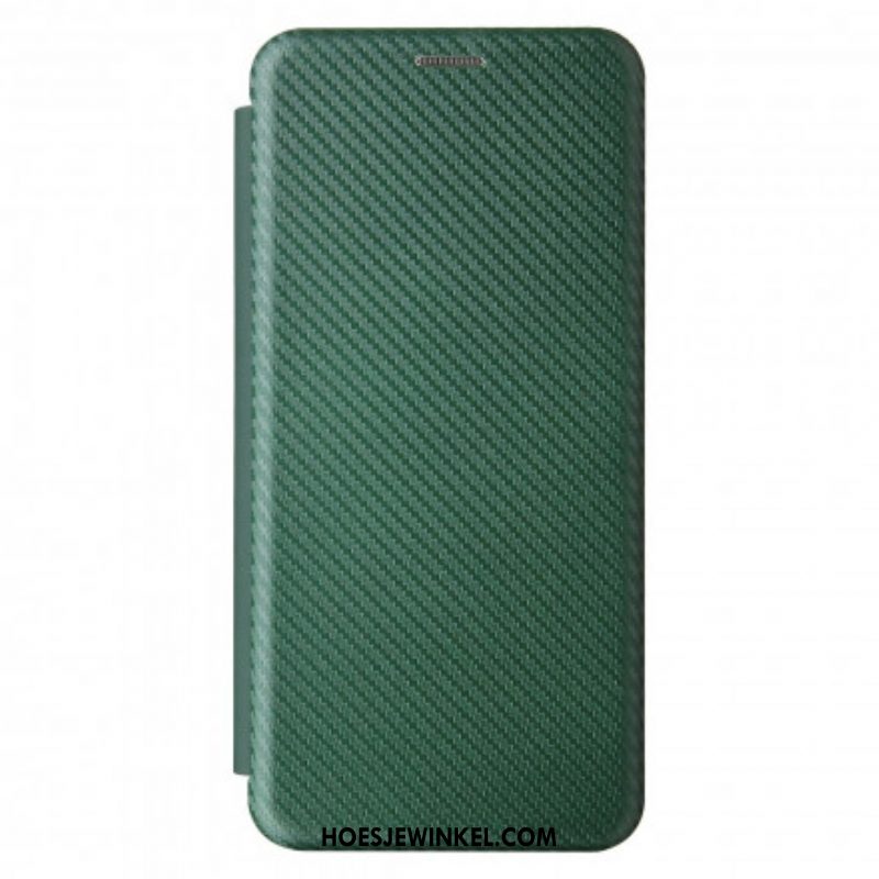 Bescherming Hoesje voor Xiaomi Redmi Note 10 Pro Folio-hoesje Koolstofvezel Met Steunring