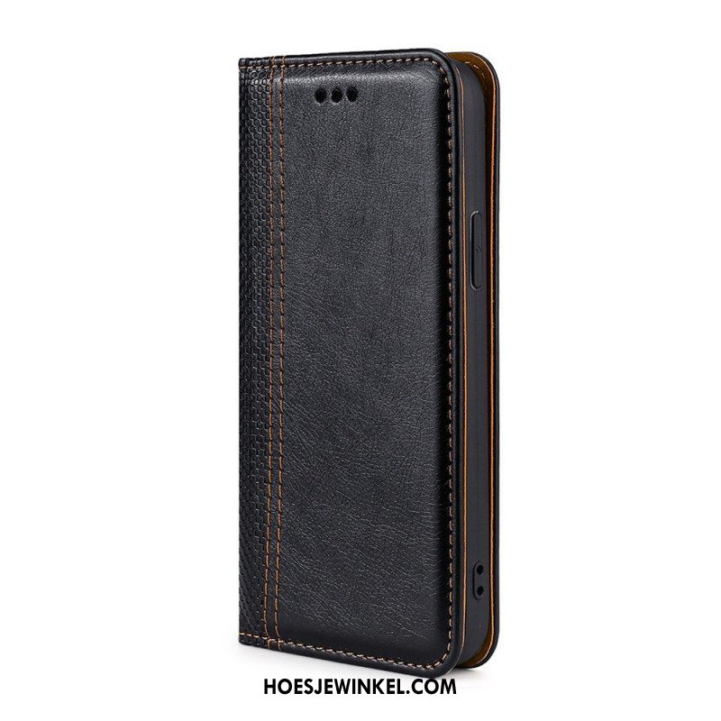 Bescherming Hoesje voor Xiaomi Redmi Note 10 Pro Folio-hoesje Litchi Split Lederen Stiksels